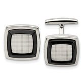 Chisel Stainless Steel Polished Black IP-plated Cufflinks