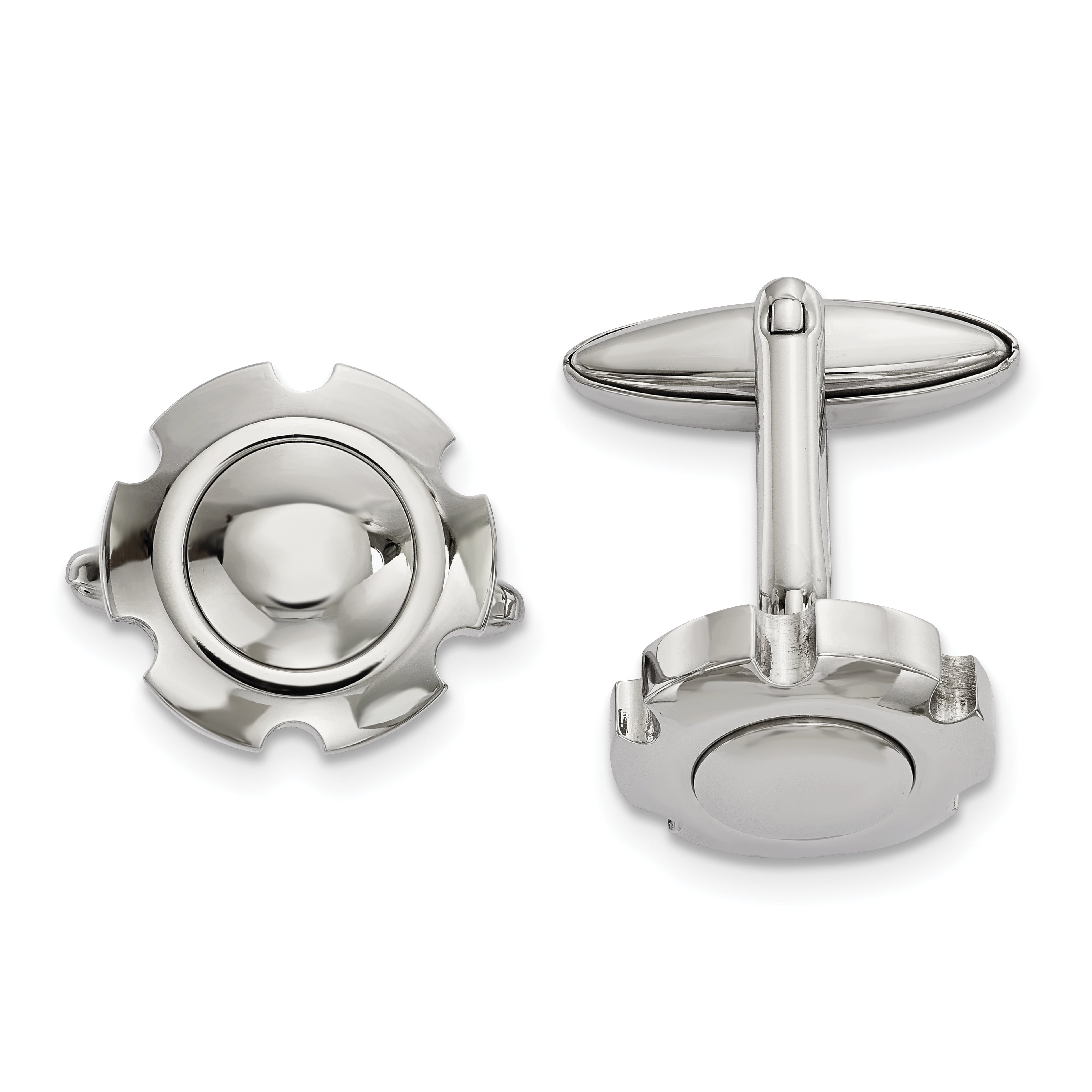 Chisel Stainless Steel Polished Cufflinks