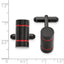 Stainless Steel Brushed & Polished Black IP-plated with Red Enamel Cufflinks for Men