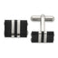Stainless Steel Brushed and Polished Black IP-plated Cufflinks for Men