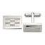 Stainless Steel Polished and Laser-cut Checkered Cufflinks for Men