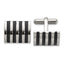 Men's Polished Enamel Stainless Steel Cuff Links