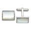 Stainless Steel Polished with Mother of Pearl Inlay Cufflinks for Men