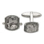 Stainless Steel Antiqued and Polished Jasper Cufflinks for Men