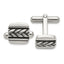 Stainless Steel Antiqued and Polished Cufflinks for Men