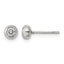 Stainless Steel Polished Cubic Zirconia Stud Earrings