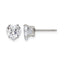 Stainless Steel Polished Heart Cubic Zirconia Stud Earrings
