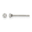 Stainless Steel Polished Square Cubic Zirconia Stud Earrings for Women