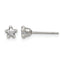 Stainless Steel Polished Star Cubic Zirconia Stud Earrings