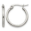 Stainless Steel Polished Hoop Earrings for Women