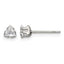 Stainless Steel Polished Cubic Zirconia Stud Earrings