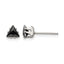 Stainless Steel Polished Black Cubic Zirconia Stud Earrings