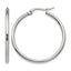 Stainless Steel Polished Hoop Earrings for Women