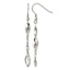 Stainless Steel Polished Twisted Drop Dangle Earrings for Women