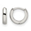 Stainless Steel Polished Hinged Huggie Hoop Earrings