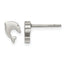 Stainless Steel Polished Button Earrings for Women