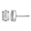 Stainless Steel Polished Cubic Zirconia Stud Earrings