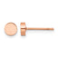 Stainless Steel Rose Gold-Tone Polished Button Earrings