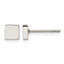 Stainless Steel Polished Square Button Earrings