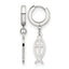 Stainless Steel Polished Hinged Huggie Hoop Earrings for Women