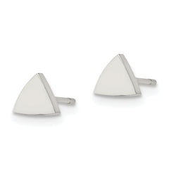 Stainless Steel Polished Triangle Post Earrings