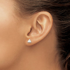 Stainless Steel Polished Triangle Post Earrings