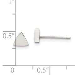 Stainless Steel Polished Triangle Post Earrings