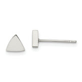 Stainless Steel Polished Triangle Post Earrings