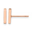 Stainless Steel Rose Gold-Tone Polished Button Earrings for Women