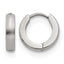 Stainless Steel Polished Hinged Huggie Hoop Earrings