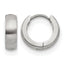 Stainless Steel Polished Hinged Huggie Hoop Earrings