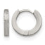 Stainless Steel Polished Hinged Huggie Hoop Earrings