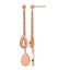Stainless Steel Rose Gold-Tone Polished Drop Dangle Earrings for Women