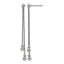 Stainless Steel Polished Beaded Drop Dangle Earrings for Women