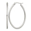 Stainless Steel Polished Oval Hoop Earrings for Women