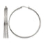 Chisel Wire Hoop Earrings in Stainless Steel, 55mm - Sophia Jewelers