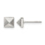 Stainless Steel Polished Button Earrings