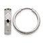 Stainless Steel Polished Textured Hinged Huggie Hoop Earrings