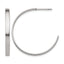 Stainless Steel Polished C-Hoop Earrings for Women