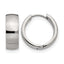 Stainless Steel Polished Hinged Huggie Hoop Earrings