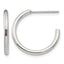 Stainless Steel Polished C-Hoop Earrings for Women