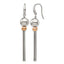 Stainless Steel Rose Gold-Tone Polished Drop Dangle Earrings for Women