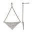 Stainless Steel Polished Crystal Drop Dangle Earrings for Women