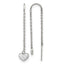 Stainless Steel Polished Heart Crystal Threader Earrings for Women