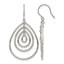 Chisel Shepherd Hook Dangle Earrings in Stainless Steel, 30mm - Sophia Jewelers