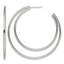 Stainless Steel Polished C-Hoop Earrings for Women