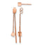 Stainless Steel Rose Gold-Tone Polished Drop Dangle Earrings for Women