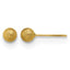 Stainless Steel Gold-Tone Polished Ball Earrings for Women