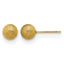 Stainless Steel Gold-Tone Polished Ball Earrings for Women