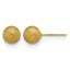 Stainless Steel Gold-Tone Polished Ball Earrings for Women